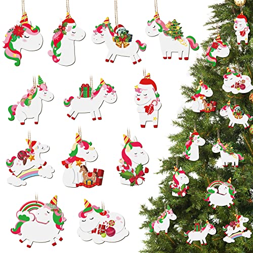 36 Pieces Wooden Christmas Ornaments