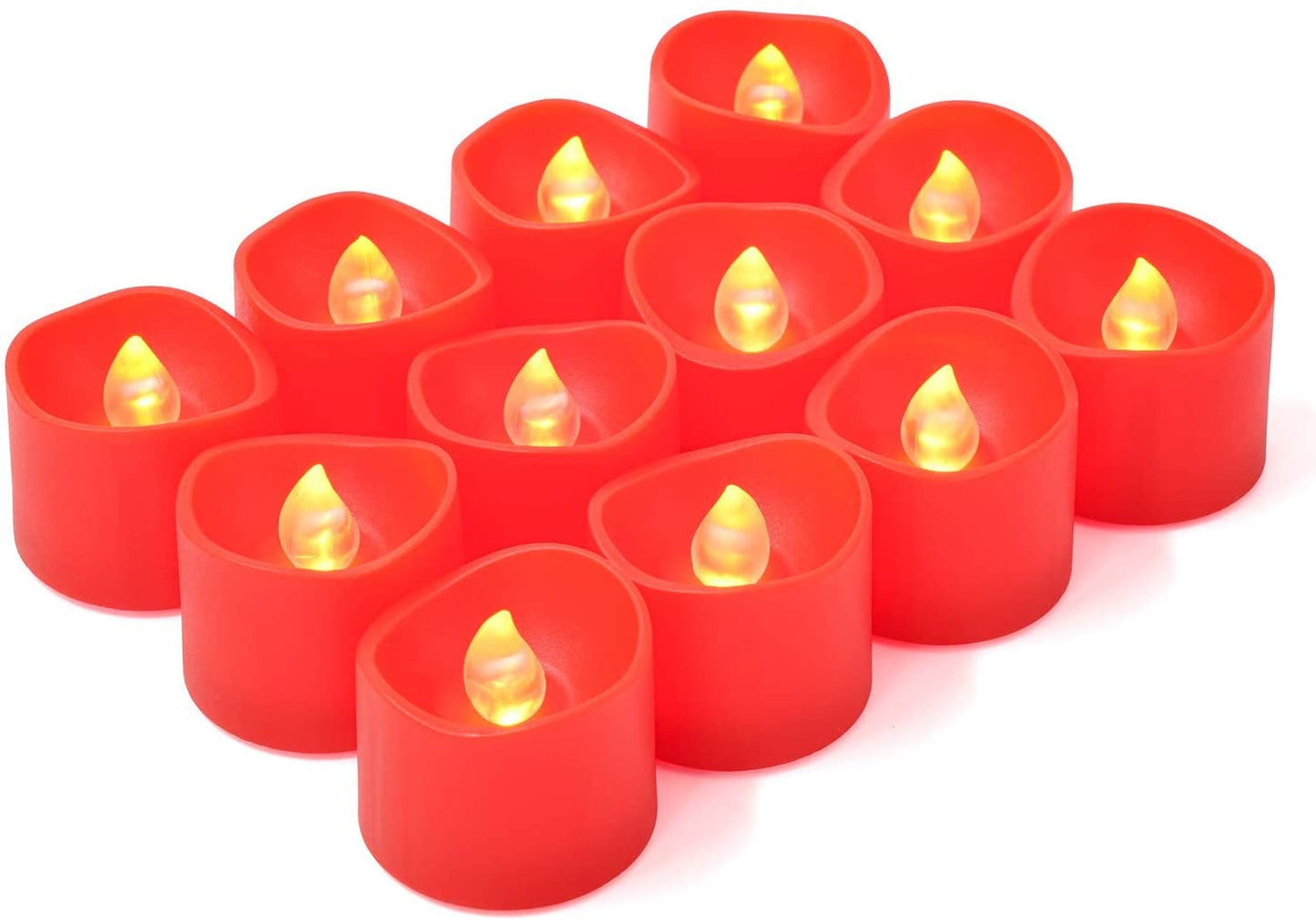 Pack of 24 Flickering LED Tea Light Candles Battery Operated