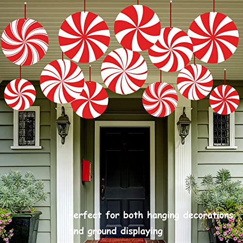 12 Pieces Christmas Peppermint Yard Stakes Decoration