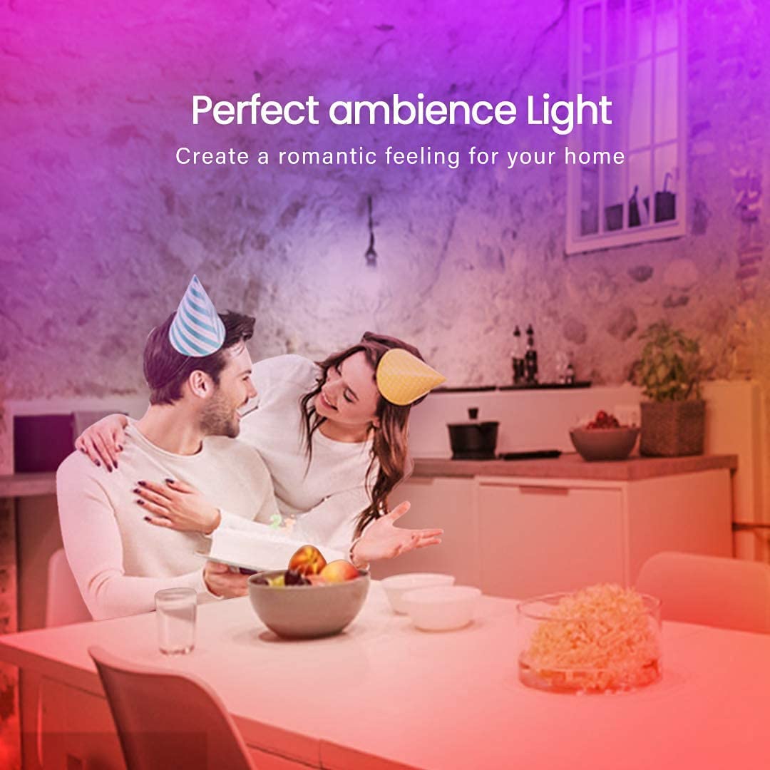 100 FT LED Strip Lights,Rope,Bluetooth APP Control,Color Changing Light Strip sync with Music