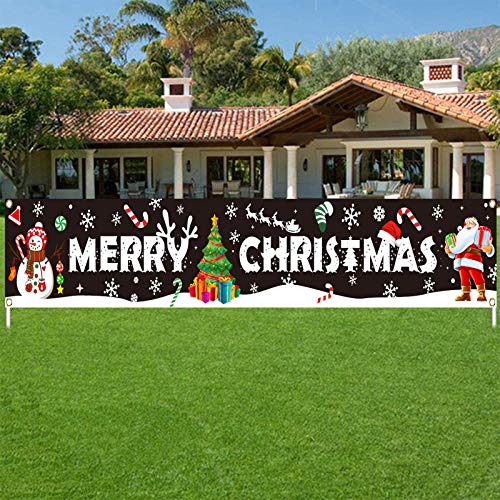 Large Merry Christmas Banner