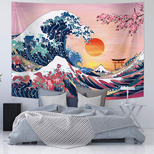 The Great Wave Japanese Ocean Wave Tapestry Wall Decorations