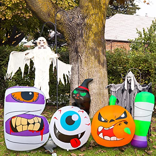 7 Ft Long Halloween Inflatables Boo Decoration