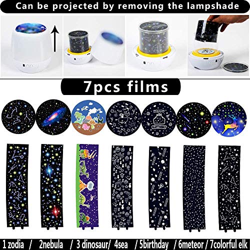 Remote Control Star Projector, w/ LED Timer, 360 Degree Rotating Planet Night Light