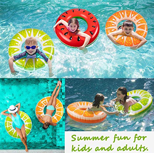 4PCS Fruit Pool Floats for Kids & Adults Beach Outdoor Party Supplies