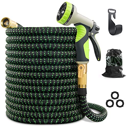 100ft Garden Expandable Hose w/ 10 Function Spray Nozzle