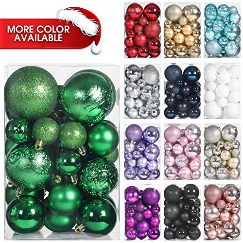 45pcs Christmas Ball Ornaments for Christmas Trees Decorations