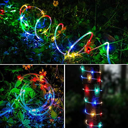 120 LED 8 Modes Lights Battery Operated Fairy String Lights Rope Outdoor Waterproof W/ Remote Multi-Color 40Ft