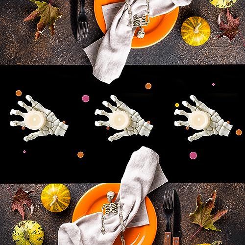 Pumpkins Cat Halloween Table Runner Trick Or Treat Kitchen Dining Table Decoration for Outdoor