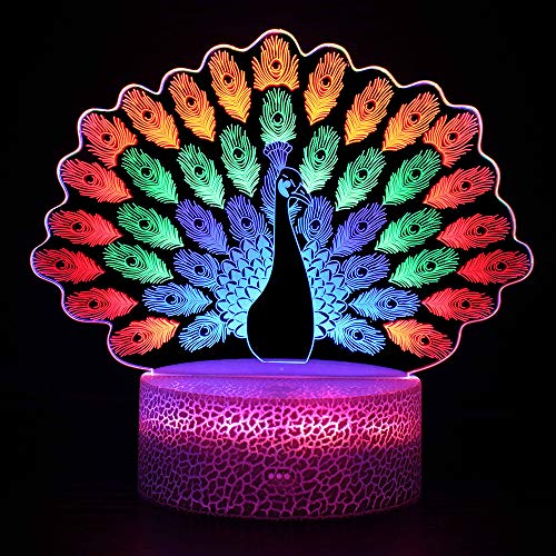 3D Illusion Bedroom Decoration Night Light Table Lamp 16 Colors