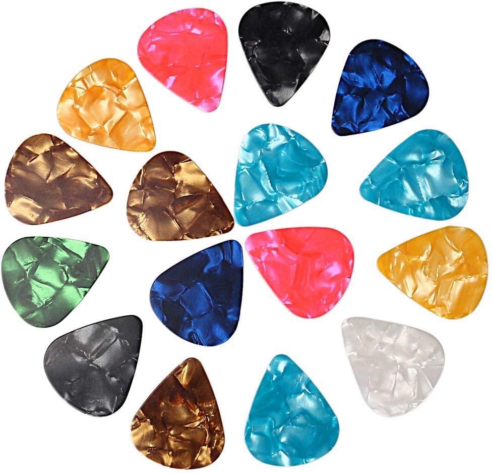 60 PCS Guitar Picks, 3 Different Thickness Abstract Art Colorful Celluloid Plectrums (Color Random)