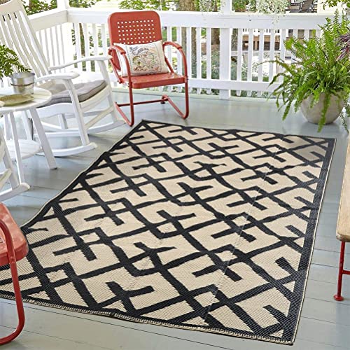 Reversible Mats - Plastic Straw Rug, 5' x 8'