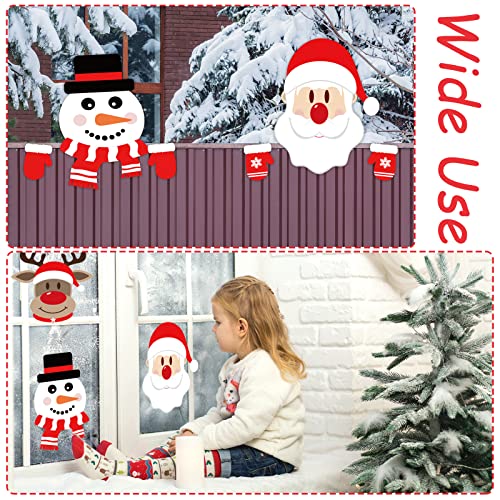 3 Pcs Christmas Fence Peeker Decoration