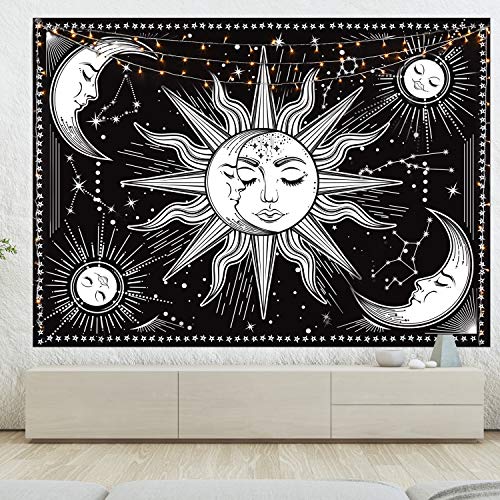 Wall Hanging Moon Tapestry Wall Art for Bedroom, Living Room, Dorm Decor