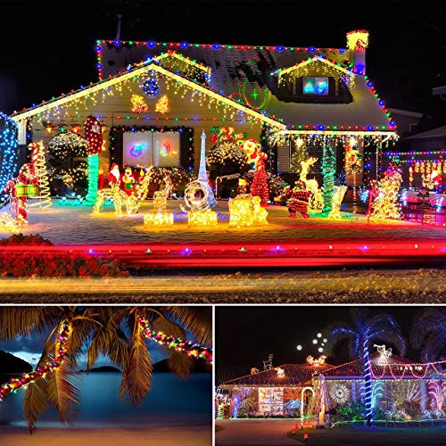 120 LED 8 Modes Lights Battery Operated Fairy String Lights Rope Outdoor Waterproof W/ Remote Multi-Color 40Ft