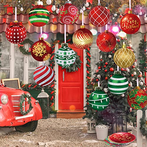 30 Pcs Plastic Double Sided Christmas Decorations