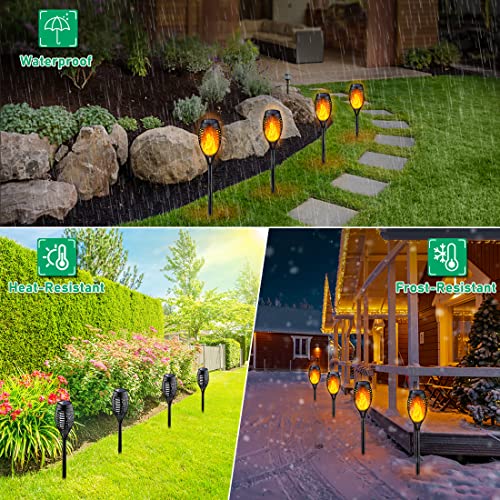 Halloween Decorations Lights Outdoor for Halloween Decor,  Flickering Flame Solar Torch Lights, Solar Lights for Yard