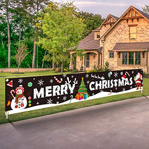 Large Merry Christmas Banner