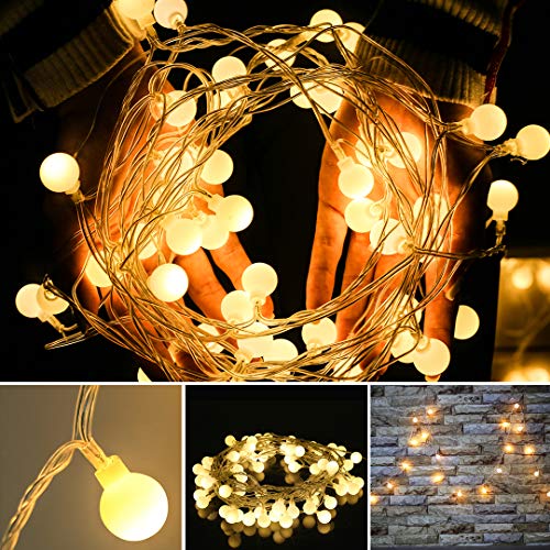 43 ft 100 Led Globe Christmas Lights -Warm White