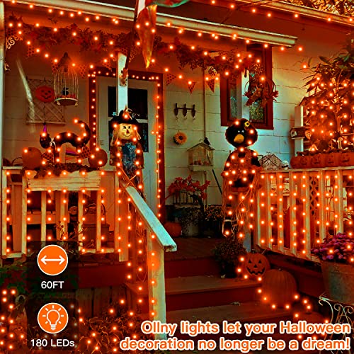 60 FT 180 LED Halloween Lights Decorations Lights