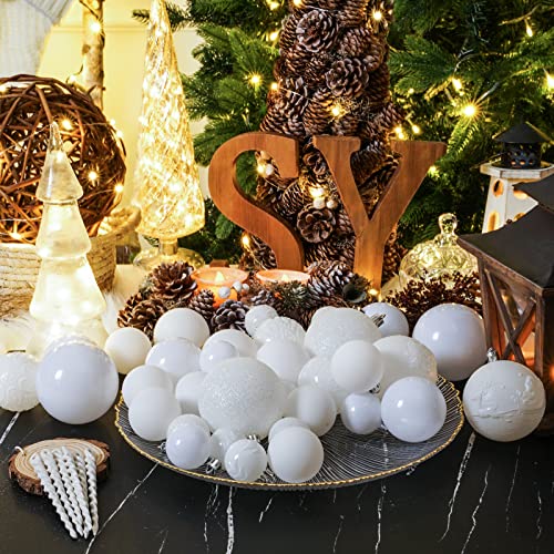 45pcs Christmas Ball Ornaments for Christmas Trees Decorations