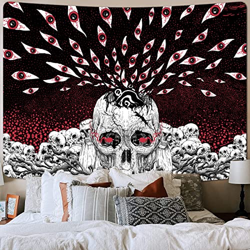 Skull Tapestry Mystical Eyes Tapestries Aesthetic Skeleton Gothic Vines Tapestry Abstract Space Tapestry Wall