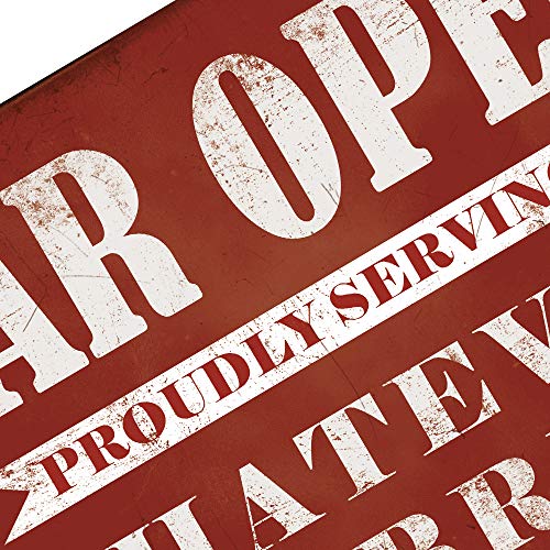 Metal Tin Sign Bar Man Cave Funny Wall Decoration, 8"x12"