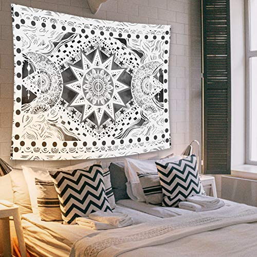 Sun and Moon Tapestry Wall Hanging for Bedroom Living Room Dorm (Orange, 30'' × 40'')