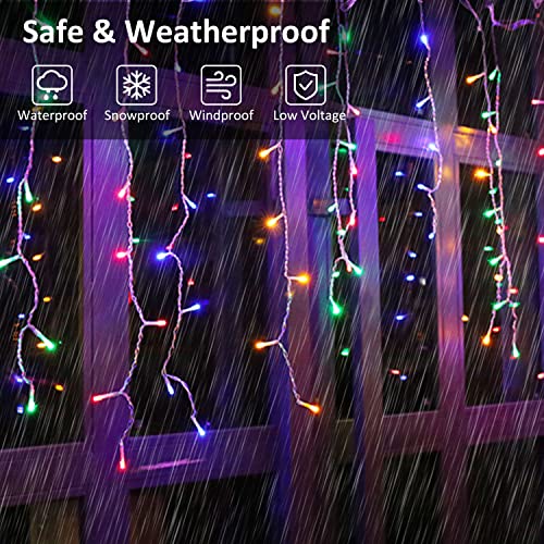 33FT 400 LED Icicle Christmas Lights 64 Drops w/ Remote