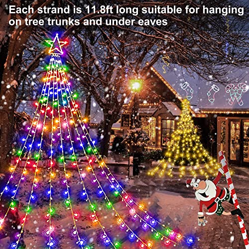 344 LED 8 Modes Christmas Decorations Waterfall Lights