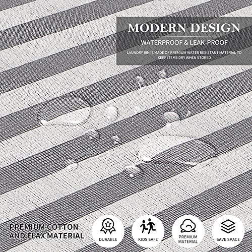 Freestanding Laundry Hamper w/ Long Reinforced Handles, Large Waterproof