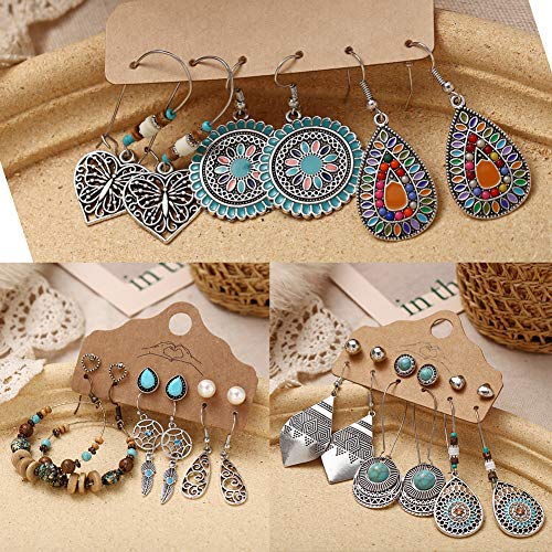 45 Pairs Fashion Hollow Drop Dangle Earrings Set for Women