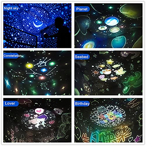 Remote Control & Timer Design Seabed Starry Sky Rotating LED Star Projector