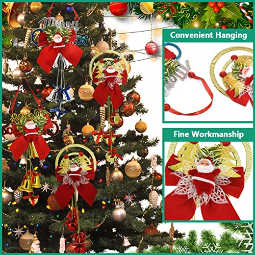 4 Pieces Christmas Jingle Bell Door Hangers Decorations