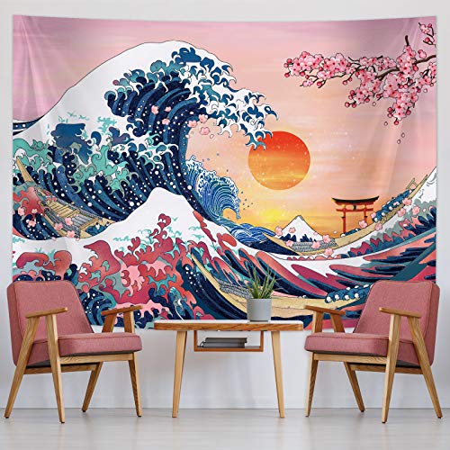 The Great Wave Japanese Ocean Wave Tapestry Wall Decorations