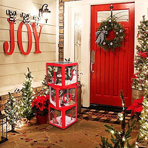 Transparent Joy Box  Blocks Christmas Decorations