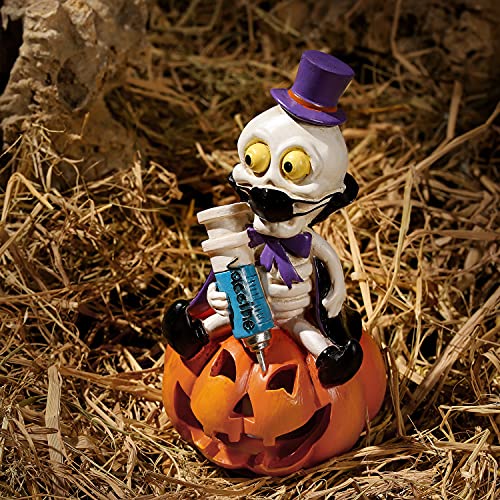 5.7-inch Resin Halloween Pumpkin Decoration, w/ LED Lights