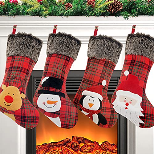 19" Christmas Stocking-4 Pack