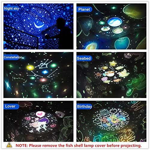 Remote Control & Timer Design Seabed Starry Sky Rotating LED Star Projector