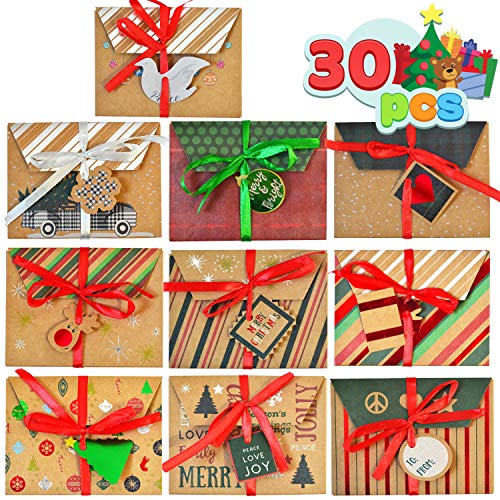 30 PCS Christmas Gift Cards Box