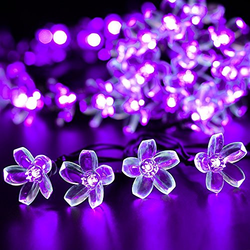 33 Feet 100 LED Cherry Flower Fairy String Lights Christmas, 8 Flash Modes with Tail Plug