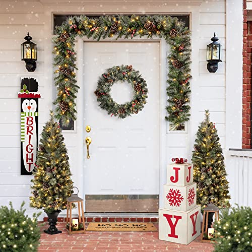 Wooden Double-Sided Wording Christmas & Fall Decorations