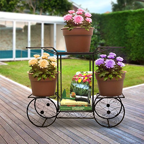 6 Tiers Garden Cart Stand & Flower Pot Plant Holder