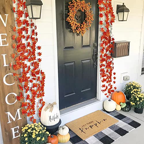 all Leaf Garland Artificial Maple Leaves Garland Silk Autumn Hanging Vines Red Ivy Garland for Thanksgiving Home