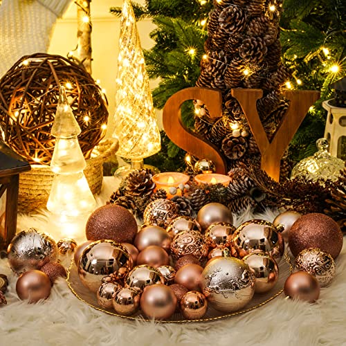 45pcs Christmas Ball Ornaments for Christmas Trees Decorations