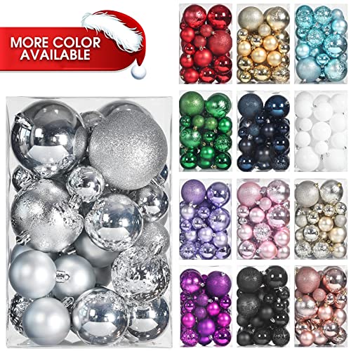 45pcs Christmas Ball Ornaments for Christmas Trees Decorations