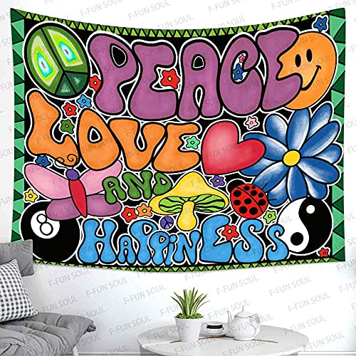 Peace Love and Happiness Tapestry