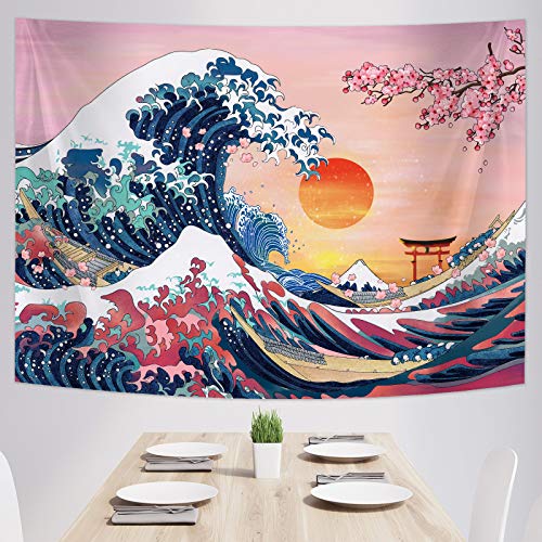 The Great Wave Japanese Ocean Wave Tapestry Wall Decorations