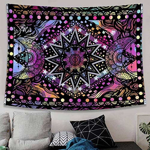 Sun and Moon Tapestry Wall Hanging for Bedroom Living Room Dorm (Orange, 30'' × 40'')