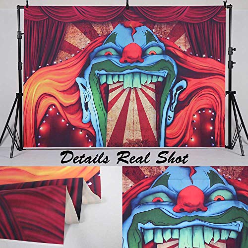 Horror Circus Theme Halloween Backdrop for Photography Giant Evil Clown